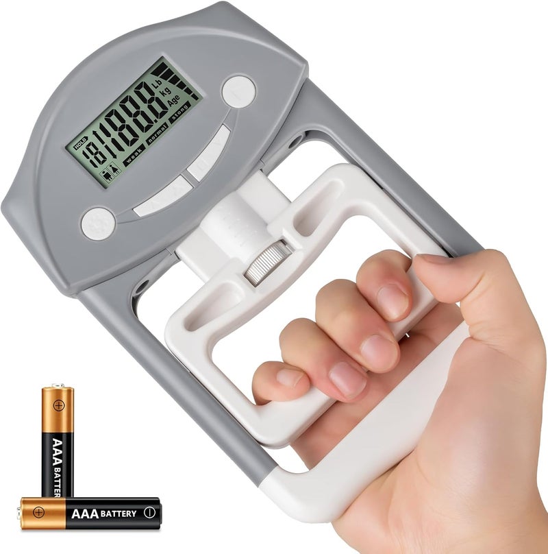 KYTO Grip Strength Tester, Digital Hand Grip Dynamometer with LCD Display, Adjustable Handle, 19-User Memory, 220Lbs/99Kgs – Track Your Grip Strength Progress - Image 1